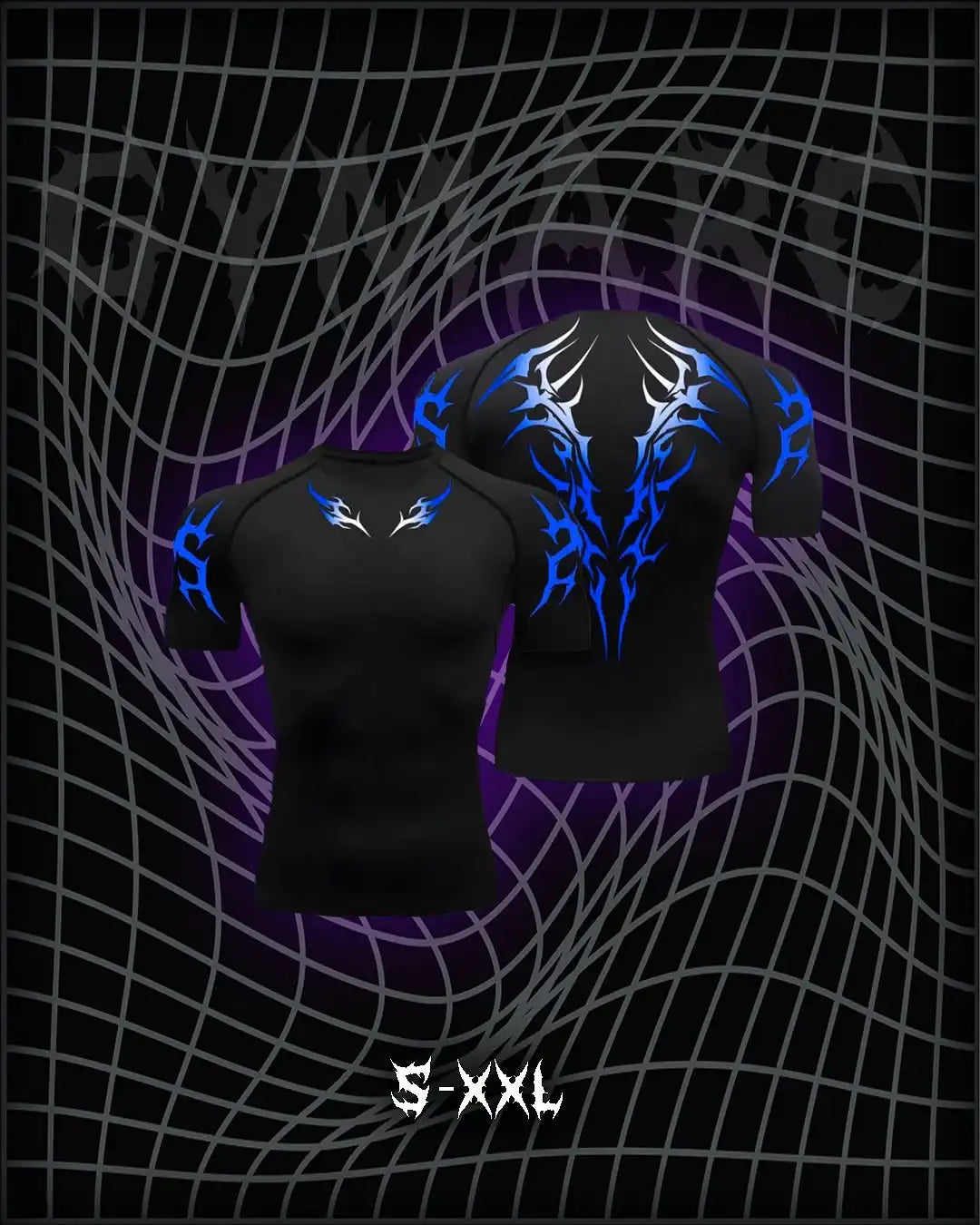 FitForm Compression Shirt – Blue | Wing & Cross | Slim Fit