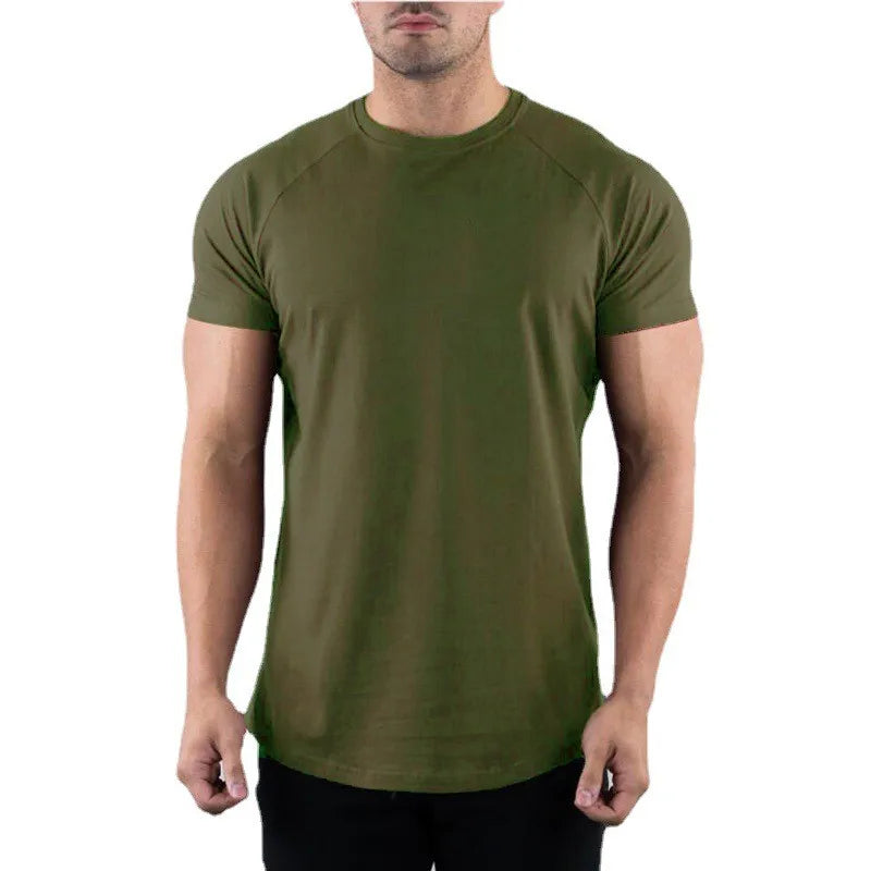 Essential Gym Tee – Slim Fit | Army Green