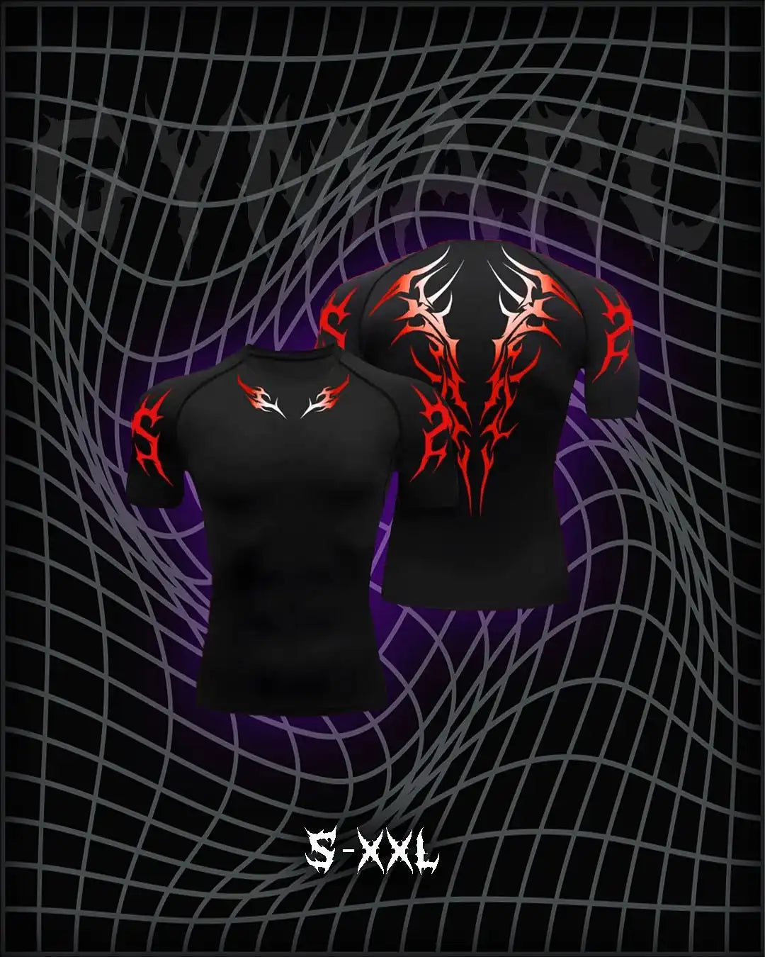 FitForm Compression Shirt – Red | Wing & Cross | Slim Fit