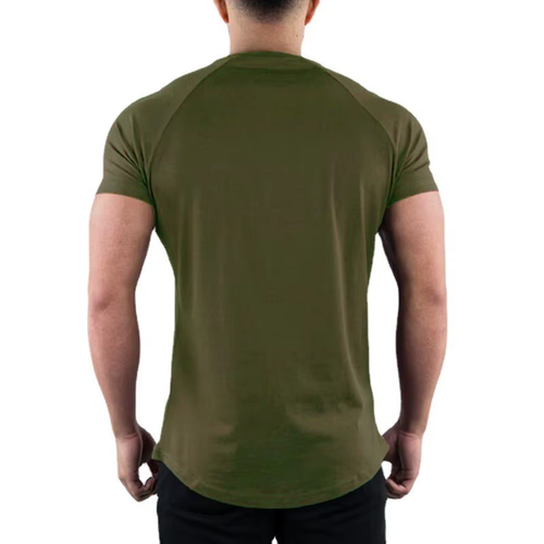 Essential Gym Tee – Slim Fit | Army Green