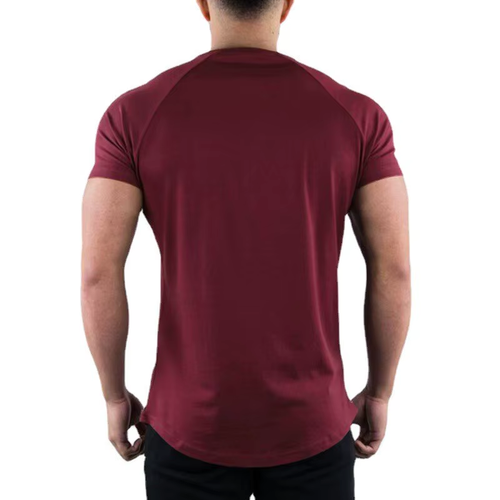 Essential Gym Tee – Slim Fit | Burgundy